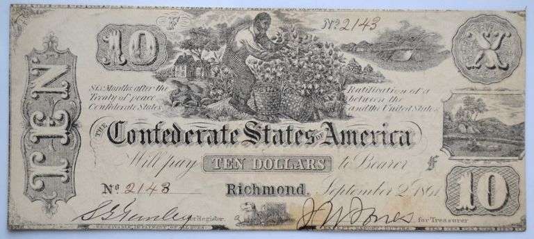 $ 10 CSA Sept 2 1861 Counterfeit Note
