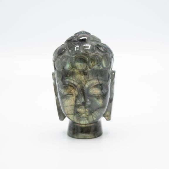 995 Ct Natural Hand Carved Certified Labradorite Buddha