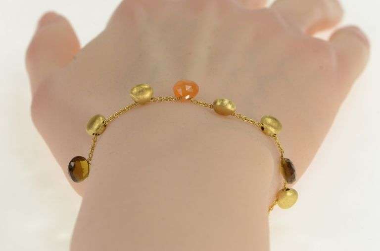 18K Yellow Gold Marco Bicego Tear Drop Quartz Citrine Bracelet