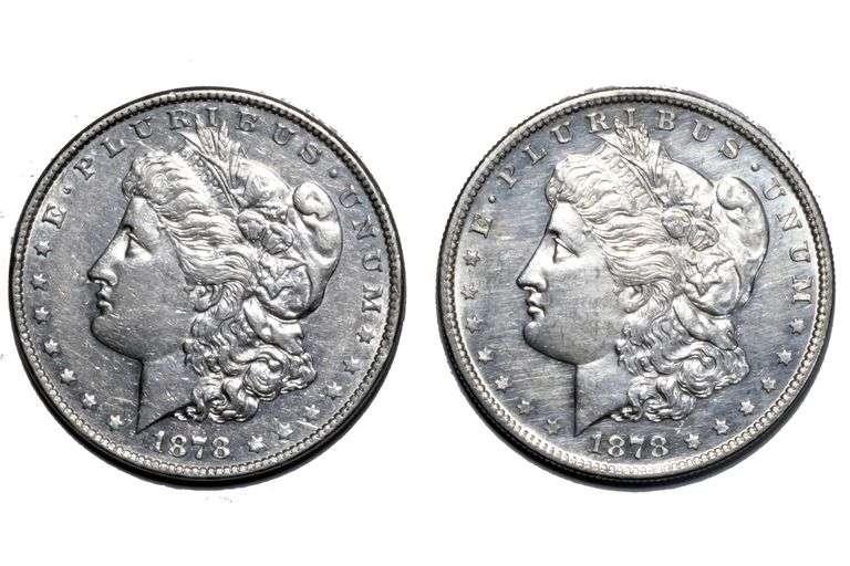 1878  And 1878 S Morgan Dollar From A Near Full Set of Morgans