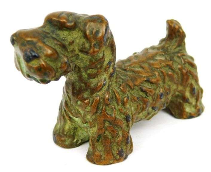 1930's Bronze McClellan Barclay Miniature Scottie Dog