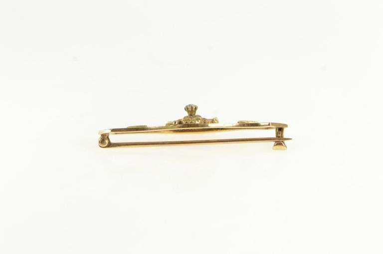 14K Yellow Gold Masonic Diamond Eagle Yod 32nd Degree Pin/Brooch