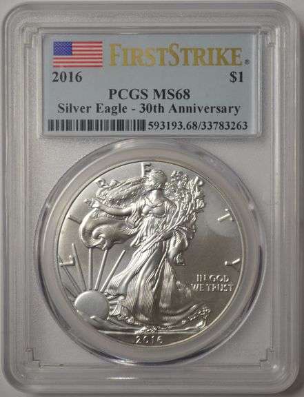 2016 American Silver Eagle PCGS MS68 FirstStrike