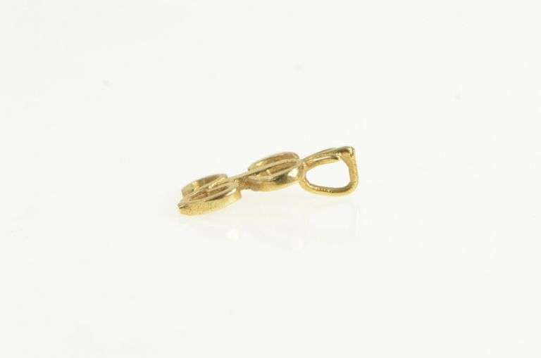 14K Yellow Gold L Cursive Letter Monogram Initial Name Charm/Pendant