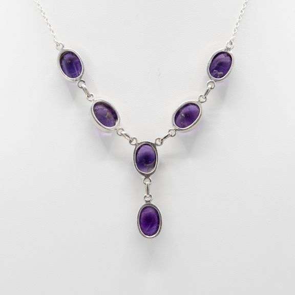 Breathtaking Huge 44 Ct Natural Amethyst Necklace