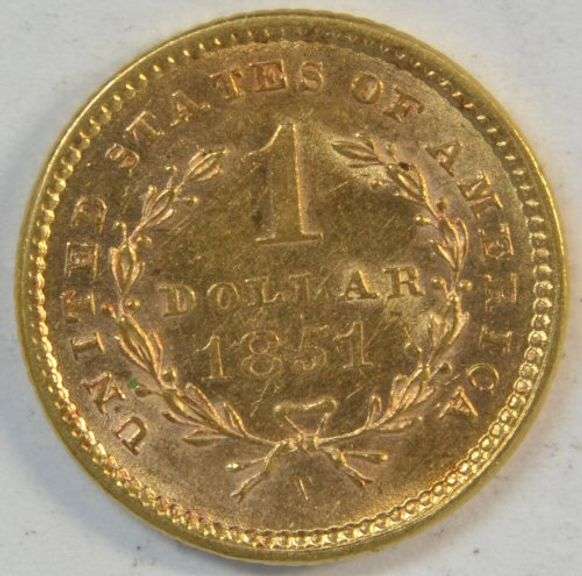 Flashy & lustrous 1851 US Type One $1 Gold Piece