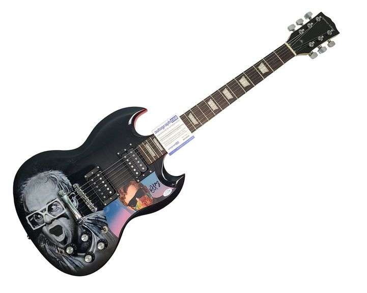 Elton John Autographed Hand Painted Airbrushed Art 1/1 Guitar ACOA