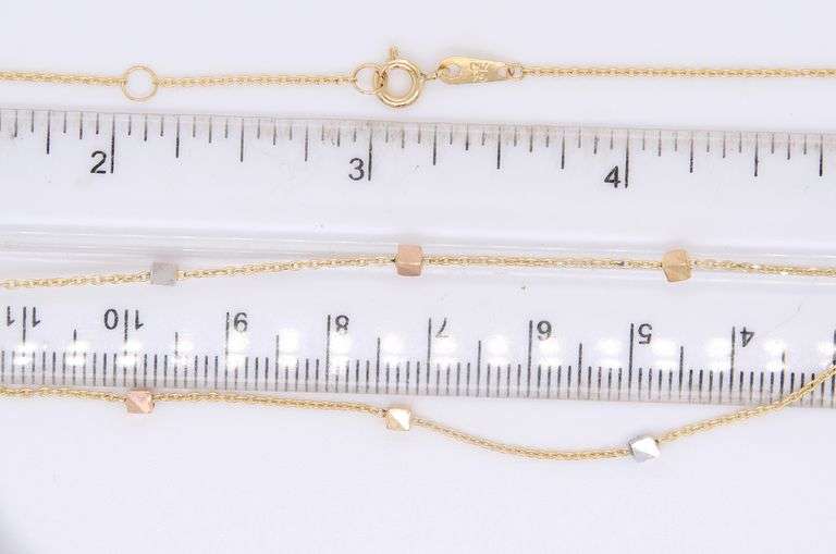 Favorite 18kt Yellow Gold Multi Cube Layered Necklace