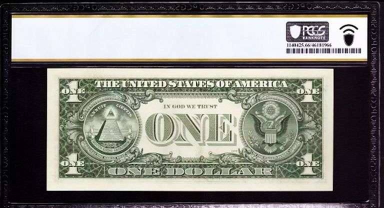 Superb Crisp 1969 $1 Note Richmond Scarce Two Digit Serial Number 00000065 PCGS 66 PPQ!