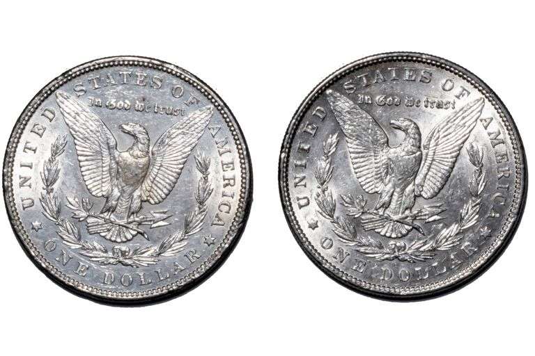 1885 & 89 Slider Morgan Silver Dollars From a Near Complete Set of Morgans