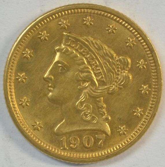 Super Choice BU 1907 US $2.50 Liberty Gold Piece. Nice