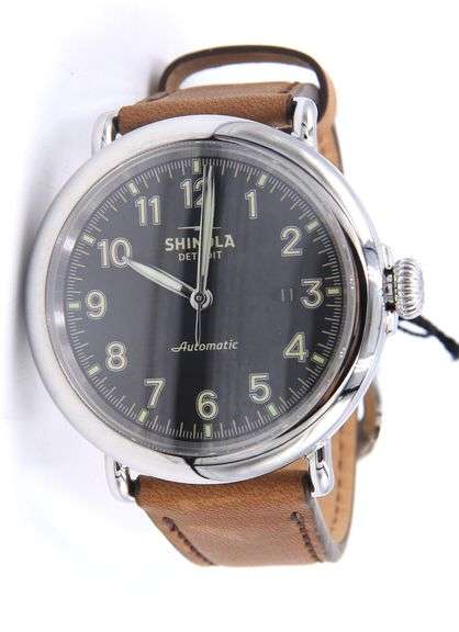 Shinola Runwell Automatic 45mm Black Dial Watch