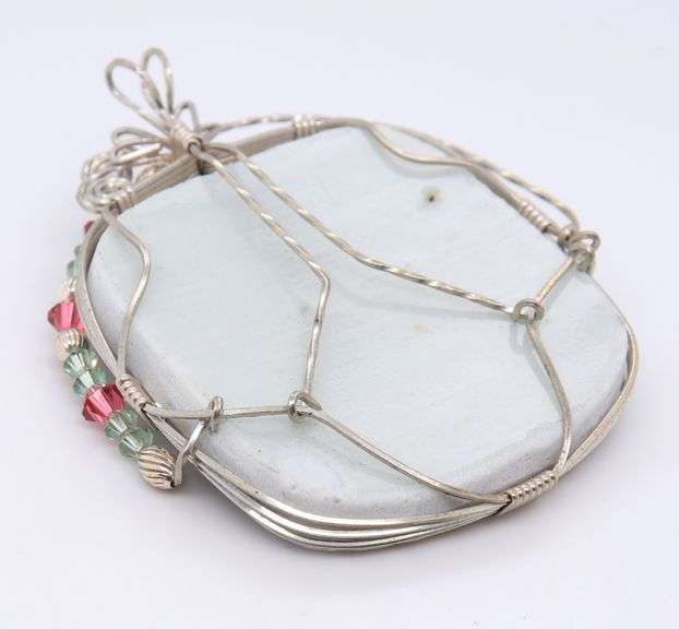 Vintage 925 Sterling Silver Chinese Face The Geisha Girl Pendant