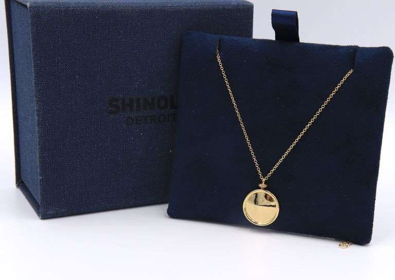 Shinola Runwell Rotating Charm Pendant on Chain
