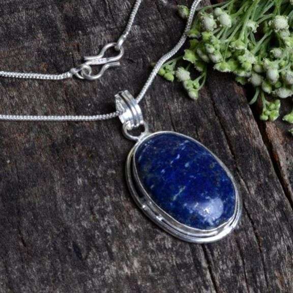 Natural 26 Ct Blue Lapis Lazuli Pendant
