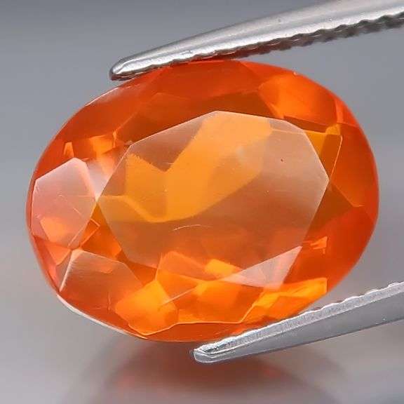 Rich mandarin orange 3.93ct Mexican Fire Opal