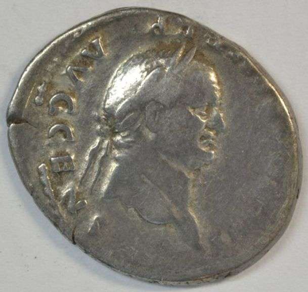 Very Scarce Vespasian Roman Silver Denarius, 69-79 AD