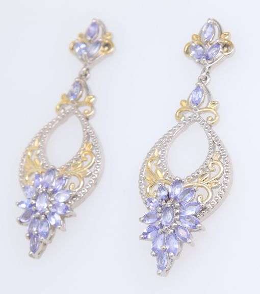 925 Sterling Silver Cubic Zirconia Dangle Earrings