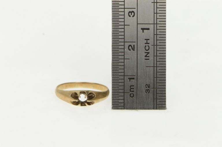 10K Yellow Gold Victorian Ornate Engagement Setting Ring