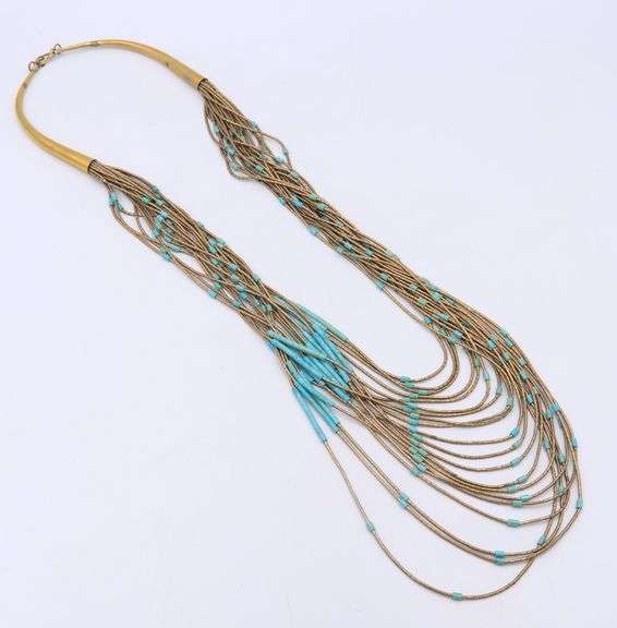 Lot of 2 Vintage 925 Sterling Silver Multi Strand Necklaces