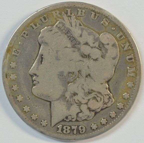 Rare key date 1879-CC Morgan Silver Dollar. Nice circ