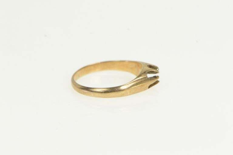 10K Yellow Gold Victorian Ornate Engagement Setting Ring