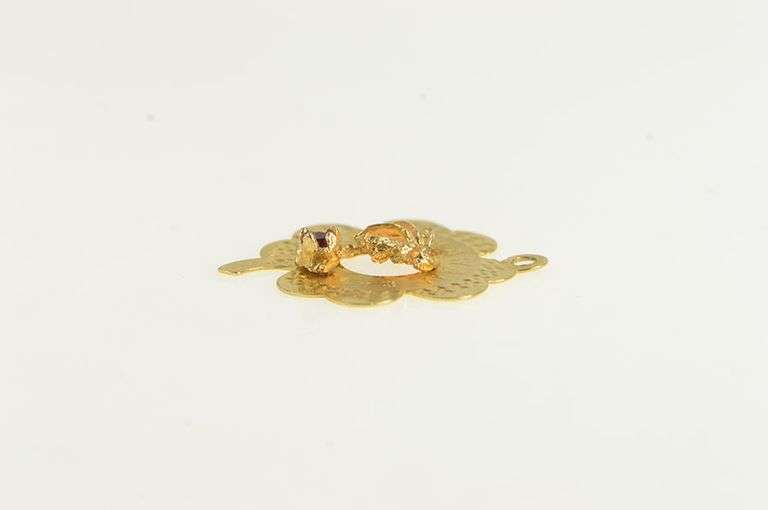 14K Yellow Gold Hawaii Palm Tree Tropical Souvenir Charm/Pendant