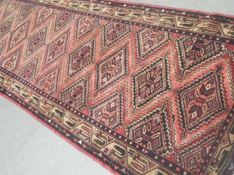Handmade Persian Sarouk 3.6x10.2