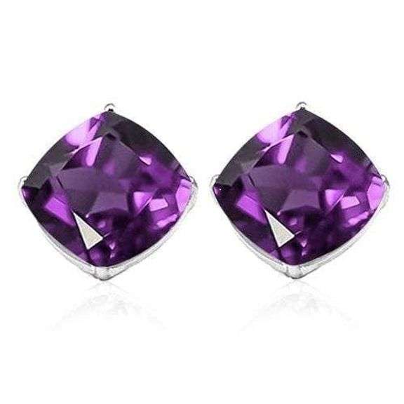 1.17 CT AMETHST STERLING SILVER EARRINGS STUD