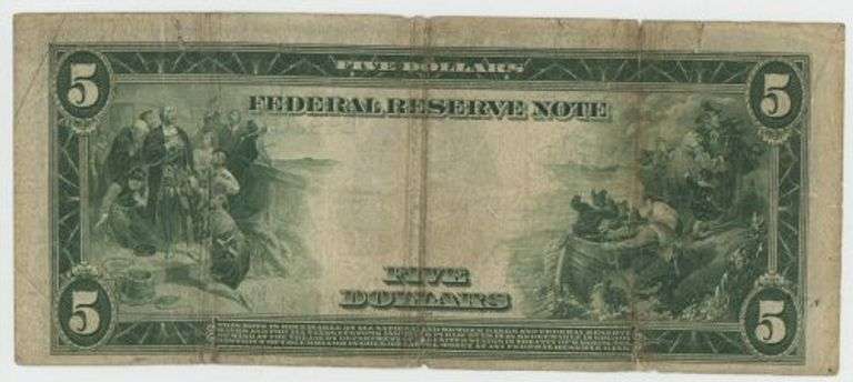Series of 1914 Large Size $5 Federal Reserve Note (5-E)