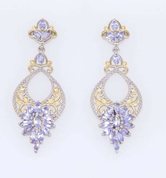 925 Sterling Silver Cubic Zirconia Dangle Earrings