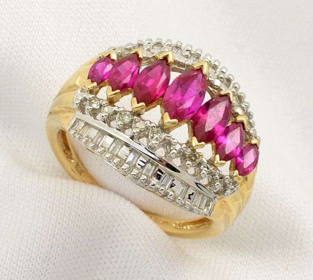 Bright Red Ruby Ring