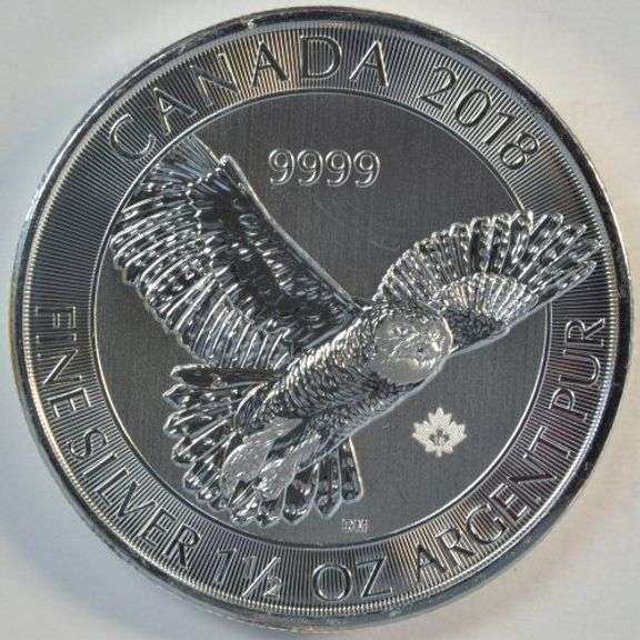 Pristine-perfect 2018 Canada 'Snowy Owl' 1 1/2 oz pure .9999 silver