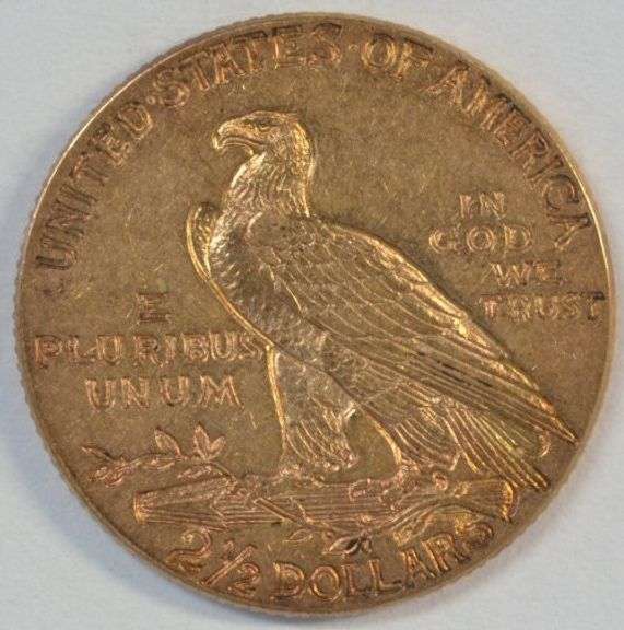 Uncleaned and original BU 1913 US $2.50 Indian Gold Piece