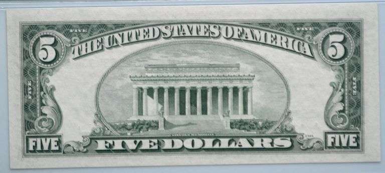 $5 1953A Silver Certificate/Blue Seal/Gem Unc 65 EPQ