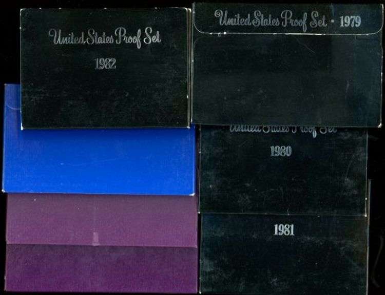 7 Different US Proof Sets: 1979-1988