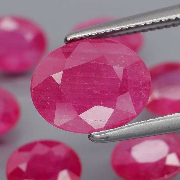 Rare heated only 6.44ct Ruby set from Mozambique