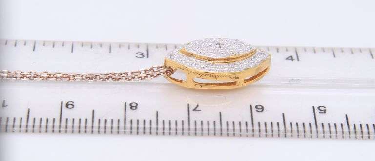 Italian 925 Sterling Silver Cubic Zirconia Pendant on Chain