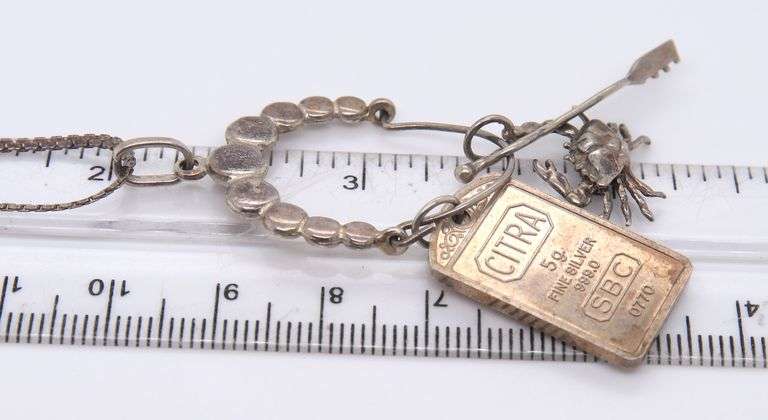Vintage Sterling Silver Pendant on Chain Necklace