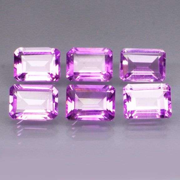 Bright 8.55ct 8x6mm real Bolivian Amethyst set