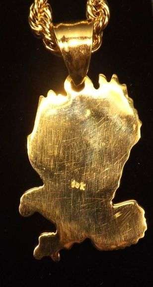 18 Kt Gold Plated Eagle Pendant And Chain