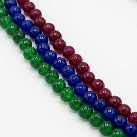 Natural Ruby Blue Sapphire and Emerald Necklace