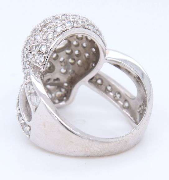 Sterling Silver CZ Skull Ring