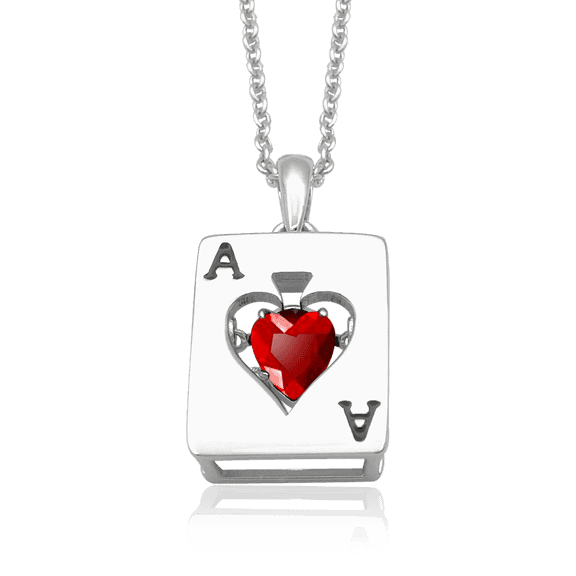 "Vegas Passion" Sterling silver with center dancing stone pendant