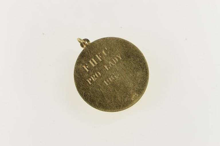 14K Yellow Gold Golf Motif Ball Golfer Vintage Sport Charm/Pendant