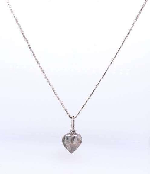 Italian Sterling Silver Heart Necklace