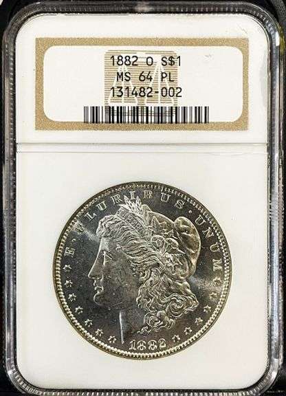 Exceptional BU 1882O Morgan Silver Dollar NGC 64 Proof-Like!