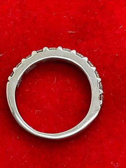 CERTIFIED 14K WHITE GOLD AND DIAMOND BAND