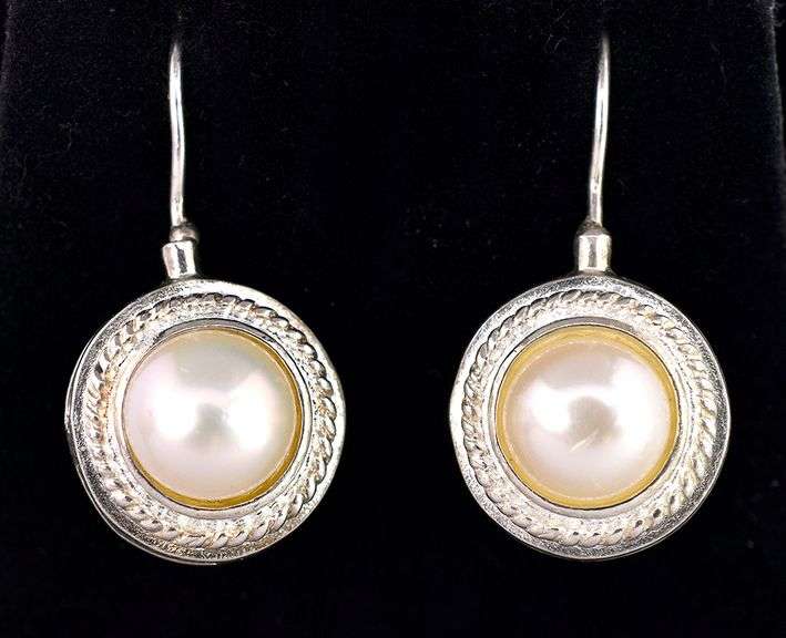 Heart Dangle Earrings In Sterling Silver