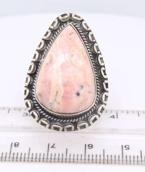 Sterling Silver Scolecite Hand Made Vintage Boho Ring